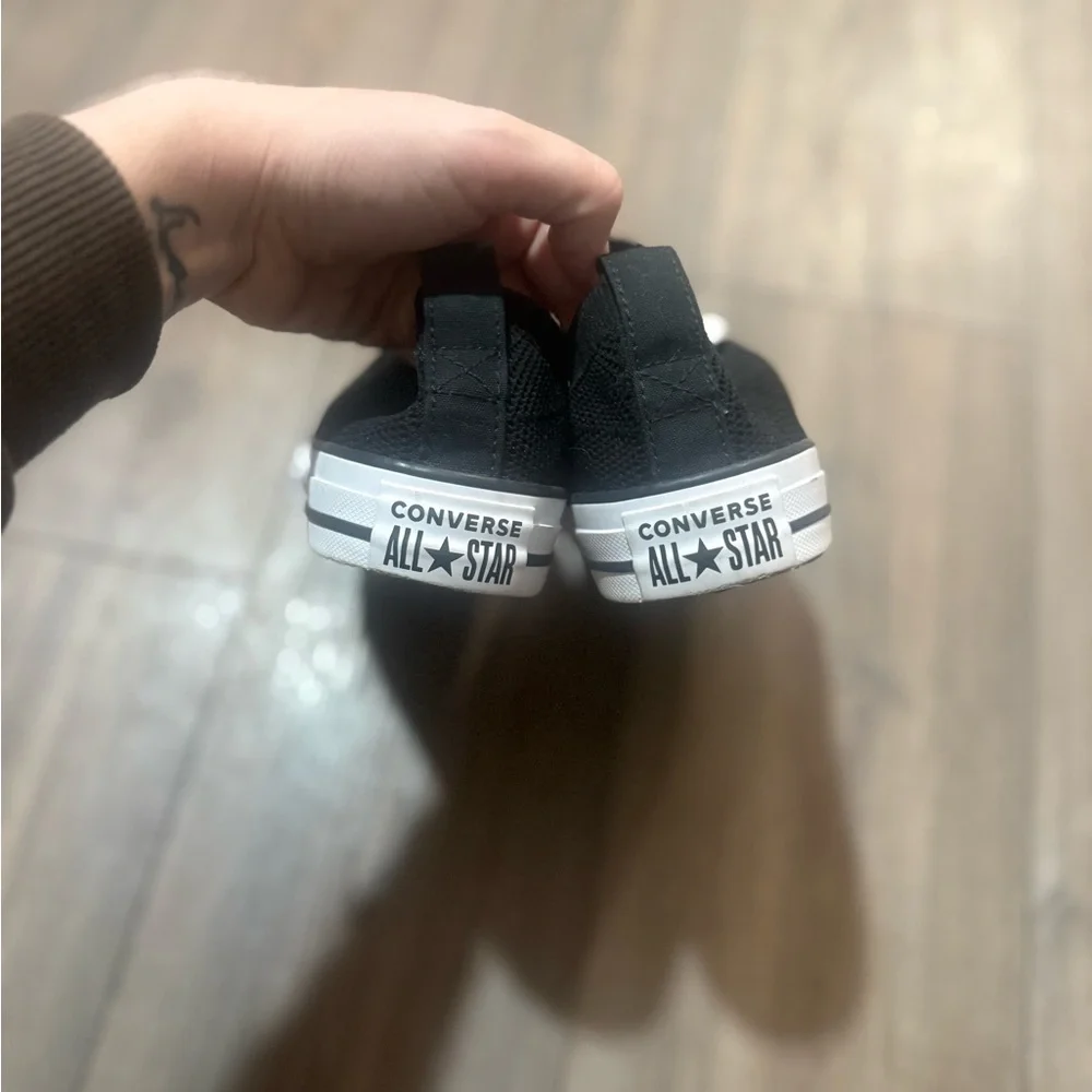 Converse All Star Youth 6 Black Low Top Sneakers Womens 8